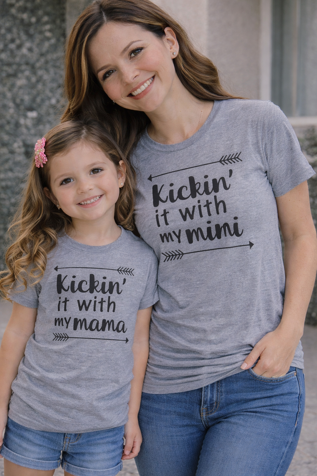 kickin' back mother and daughter shirts