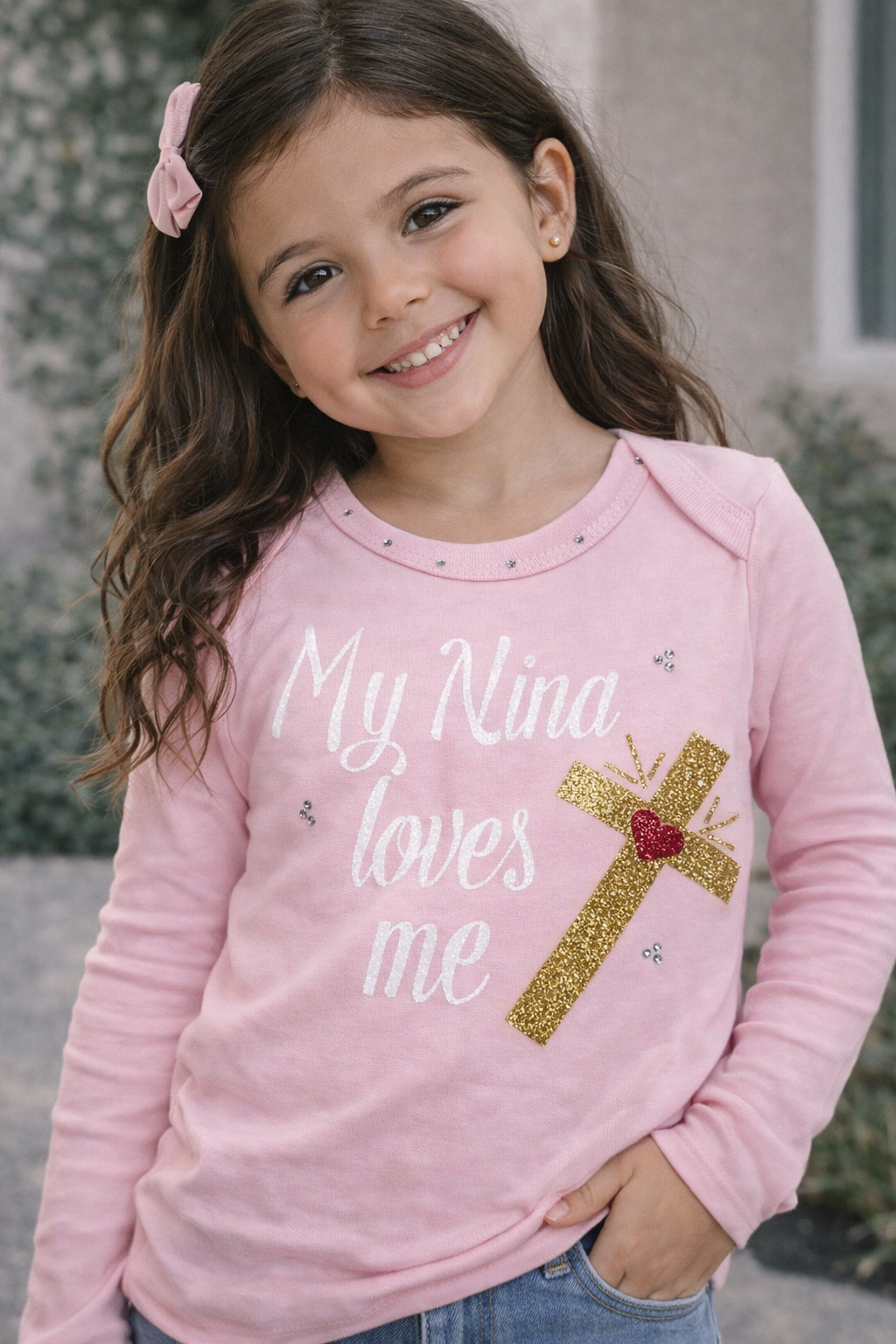Nina loves me long sleeve t-shirt